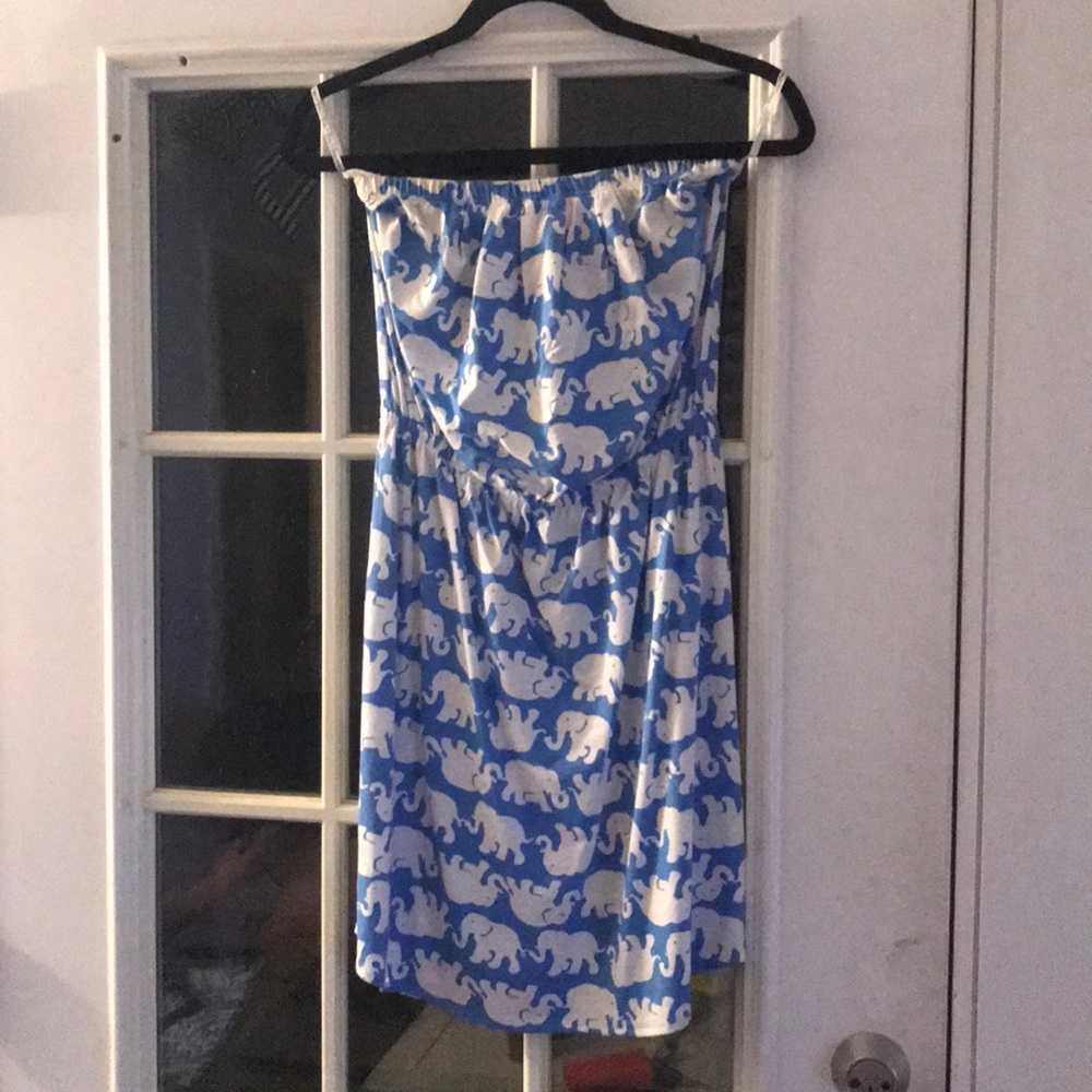 Tusk in Sun in bay blue Windsor dress
